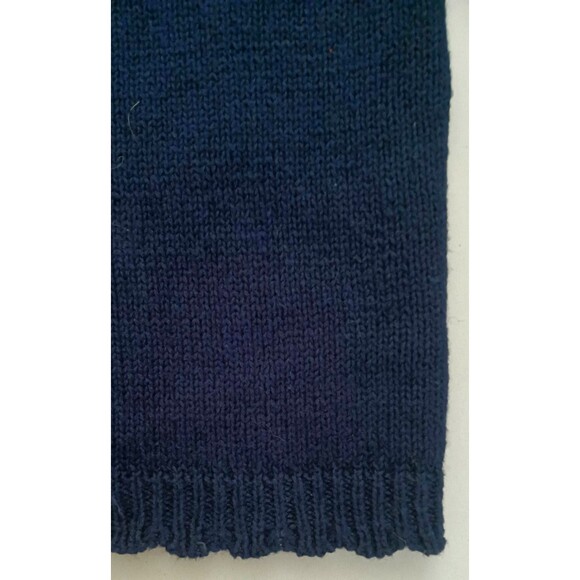 VTG Equestrian Hand Embroidered Cotton Knit Cardigan Navy Sz S/P - Picture 8 of 10